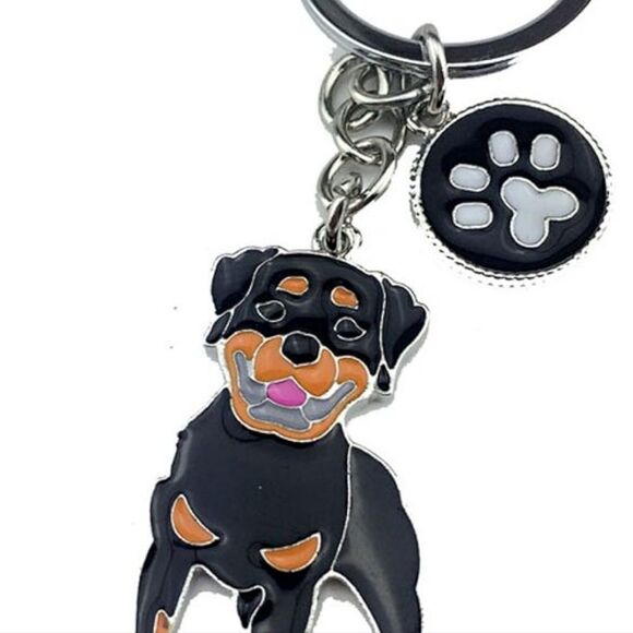 Rottweiler Dog Keychain - Picture 6 of 10